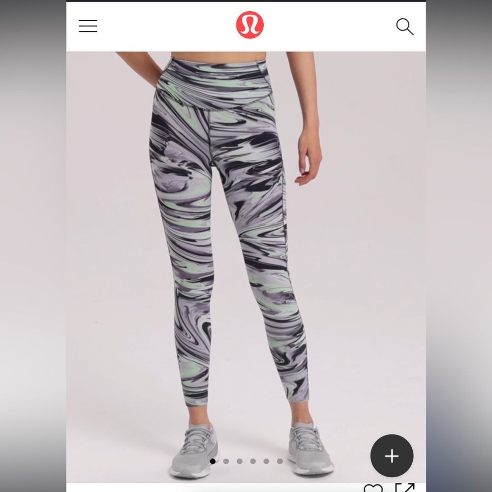 Lululemon Base Pace High-Rise Running Tight 25" - Paint Glide Warp Multi